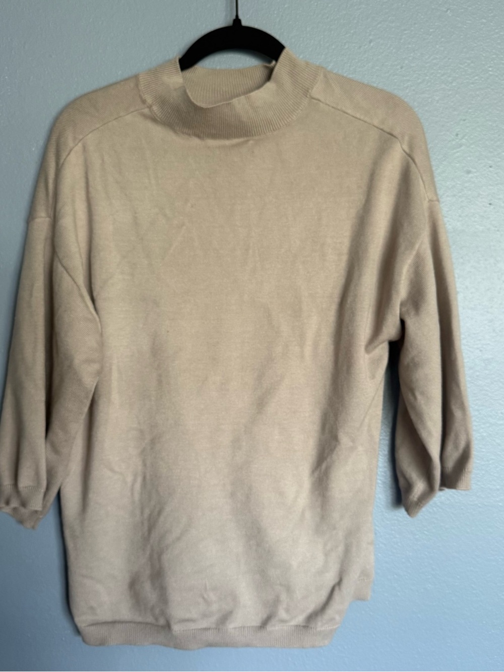 OAK + FORT Womens Turtleneck Sweater in Beige Size Small